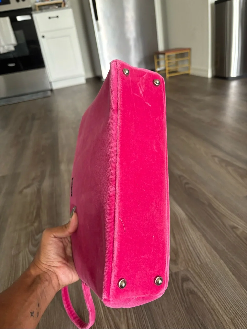 kate spade Velvet Hot Pink Velvet Shoulder Bag